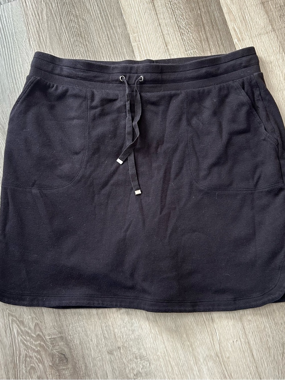 croft & barrow Black Pull-On Mini Skort Skirt with Drawstring